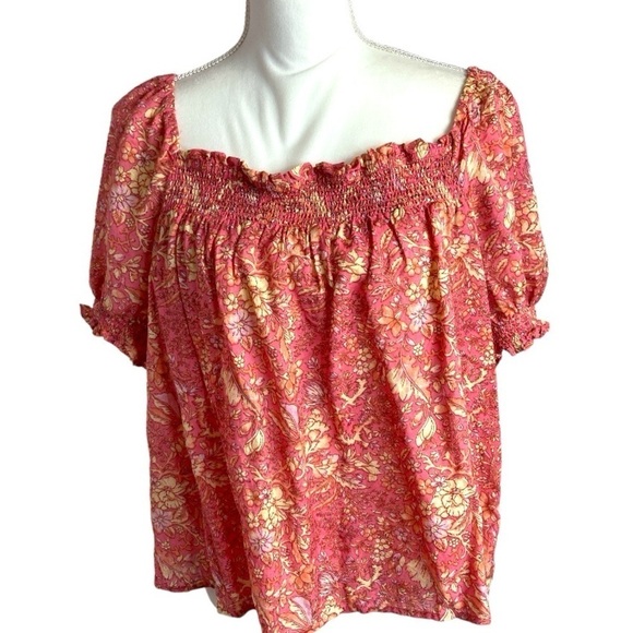 J. Crew Floral Voile Smocked Top - Picture 1 of 9